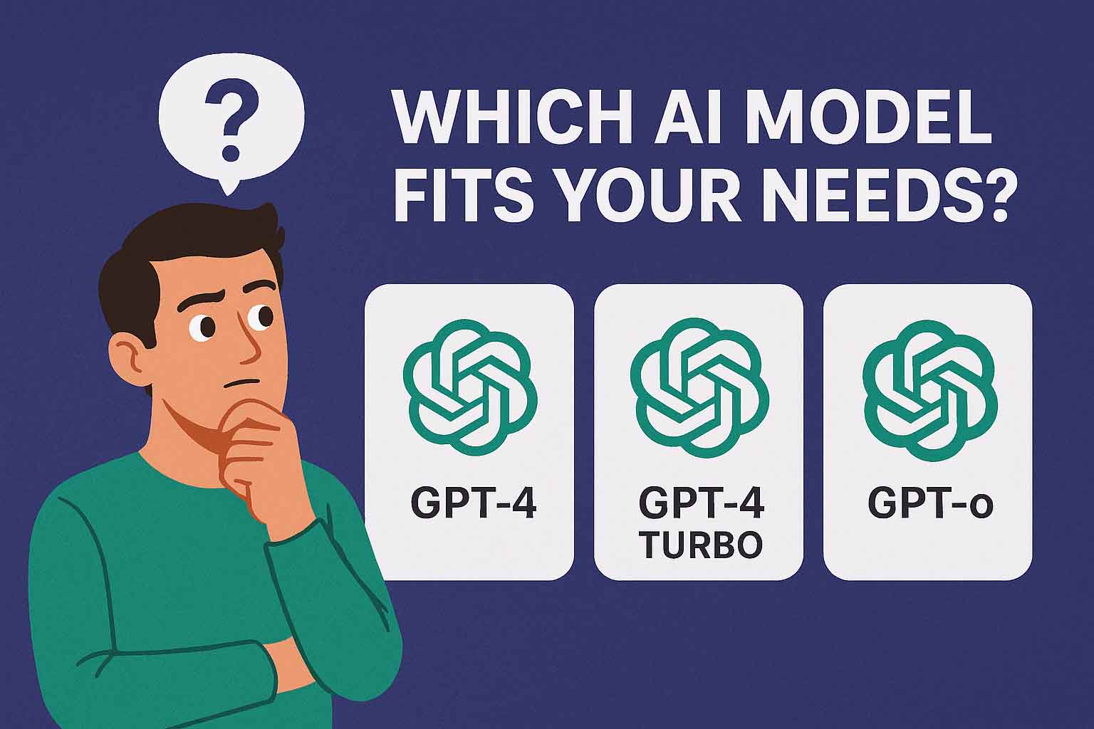 Read more about the article GPT-4 vs GPT-4 Turbo vs GPT-4o: Which AI Model Fits Your Needs?