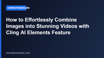 How to Effortlessly Combine Images into Stunning Videos with Cling AI Elements Feature