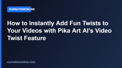 How to Instantly Add Fun Twists to Your Videos with Pika Art AI’s Video Twist Feature