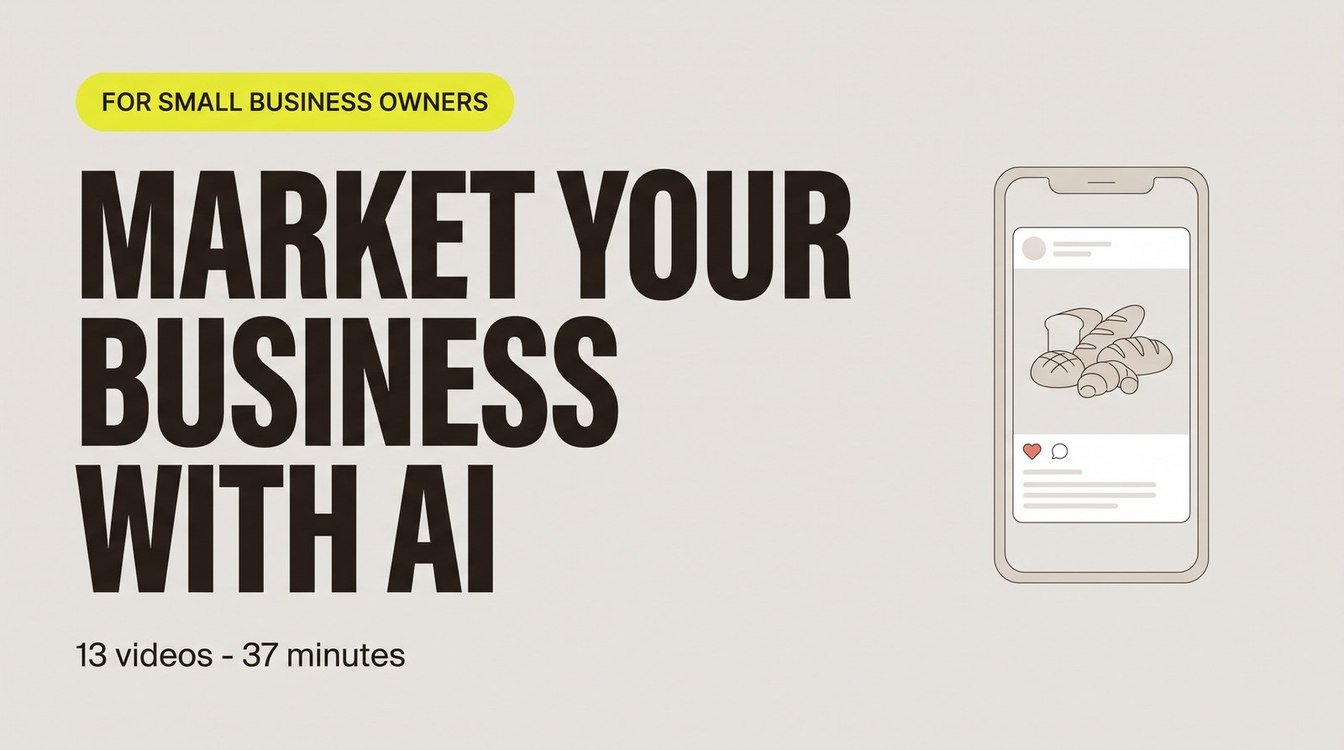 Read more about the article Introducing Market Your Business With AI: A 37-Minute Course for Small Business Owners